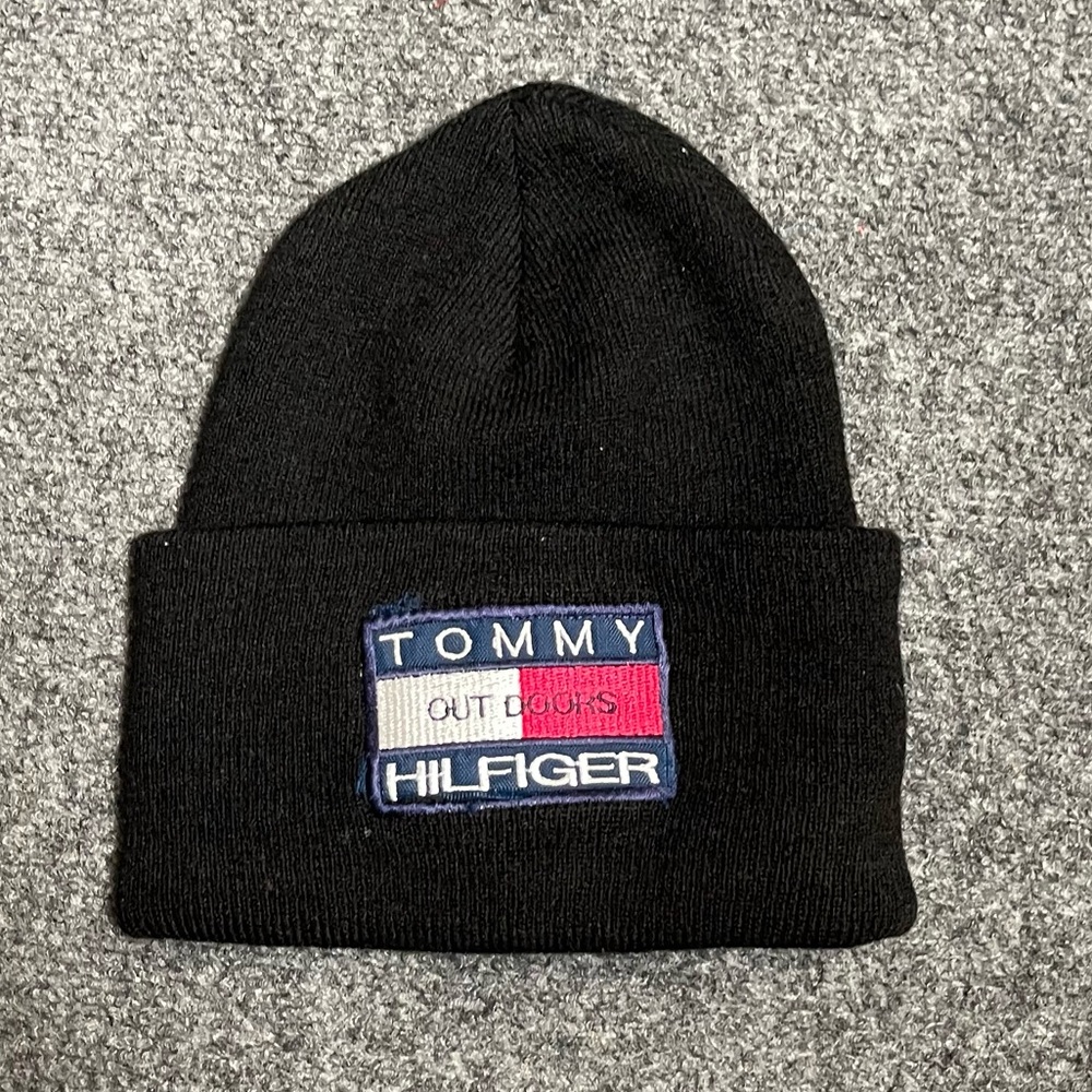 Vintage Tommy Hilfiger Men's Embroidered Beanie Hat